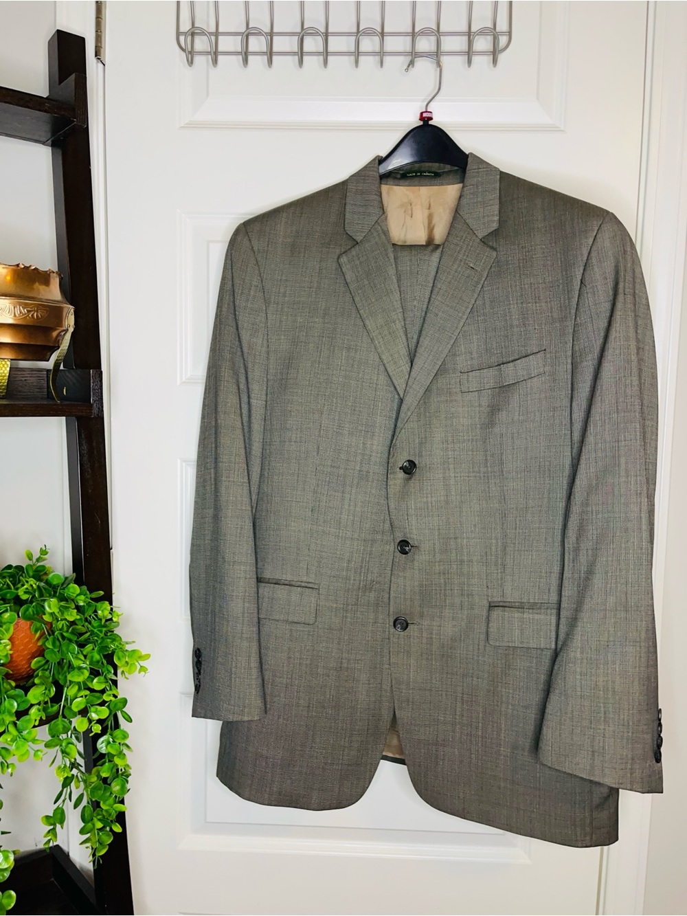 LAUREN RALPH LAUREN  | 2pc Brown Plaid Suite